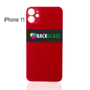 iPhone 11 Back Glass (Big Camera Hole) (Red)
