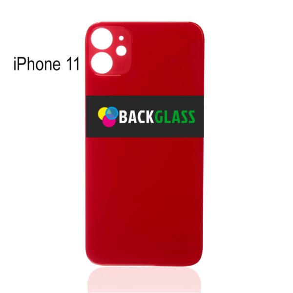 iPhone 11 Back Glass (Big Camera Hole) (Red)