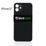 iPhone 12 Back Glass (Large Camera Hole) (Black)