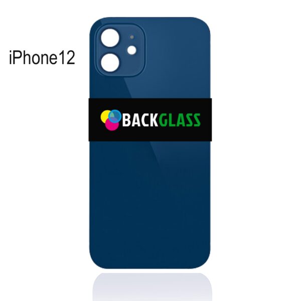iPhone 12 Back Glass (Large Camera Hole) (Blue)