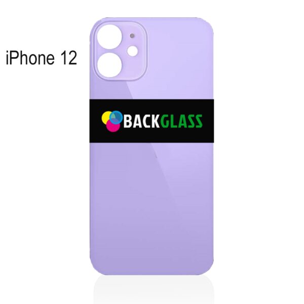 iPhone 12 Back Glass (Large Camera Hole) (Purple)