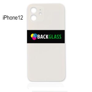 iPhone 12 Back Glass (Large Camera Hole) (White)