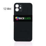 iPhone 12 Mini Back Glass (Large Camera Hole) (Black)
