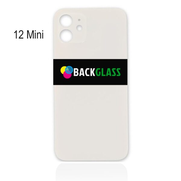 iPhone 12 Mini Back Glass (Large Camera Hole) (White)