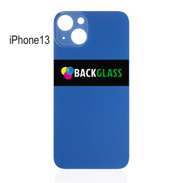 iPhone 13 Back Glass (Large Camera Hole) (Blue)