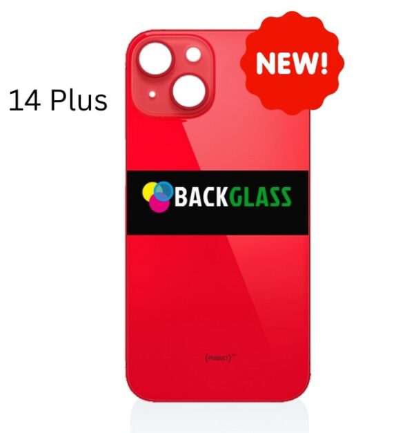 iPhone 14 Plus Back Glass (Large Camera Hole) (Red)