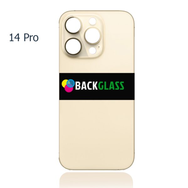 iPhone 14 Pro Back Glass (Large Camera Hole) (Gold)