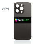 iPhone 14 Pro Back Glass (Large Camera Hole) (Black)