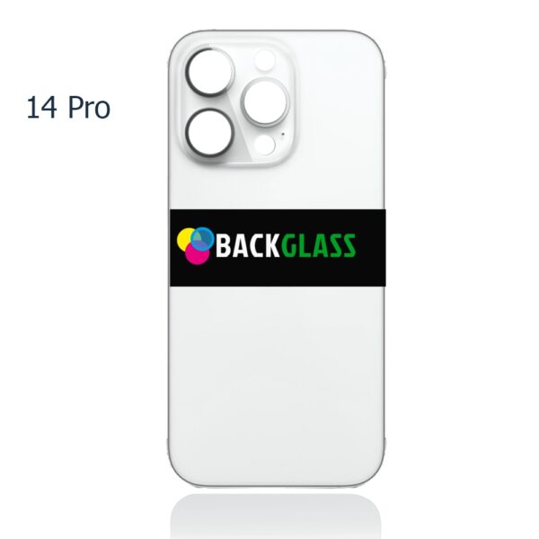 iPhone 14 Pro Back Glass (Large Camera Hole) (White)
