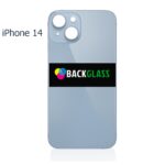 iPhone 14 Back Glass With Metal Plate (Large Camera Hole) (Blue)