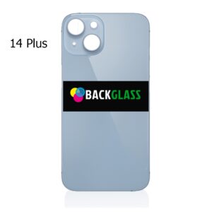 iPhone 14 Plus Back Glass (Large Camera Hole) (Blue)
