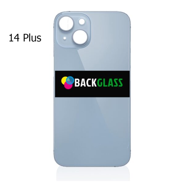 iPhone 14 Plus Back Glass (Large Camera Hole) (Blue)
