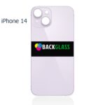 iPhone 14 Back Glass With Metal Plate (Large Camera Hole) (Purple)
