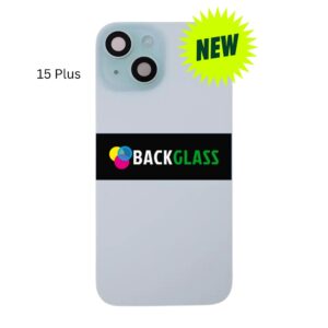 iPhone 15 Plus Back Glass with Metal Plate (Blue)