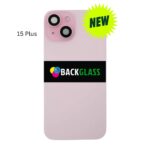 iPhone 15 Plus Back Glass with Metal Plate (Pink)