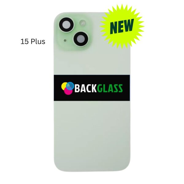 iPhone 15 Plus Back Glass With Metal Plate (Green)