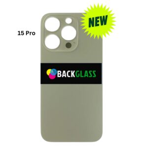 iPhone 15 Pro Back Glass With Metal Plate (Natural Titanium)