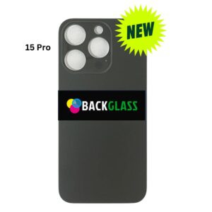 iPhone 15 Pro Back Glass With Metal Plate (Black Titanium)