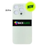 iPhone 15 Pro Back Glass With Metal Plate (White Titanium)