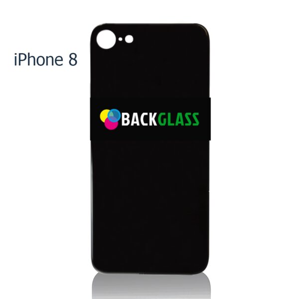 iPhone 8 Back Glass – (Big Camera Hole) (Black)
