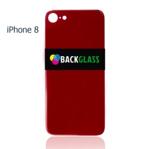 iPhone 8 Back Glass – (Big Camera Hole) (RED)