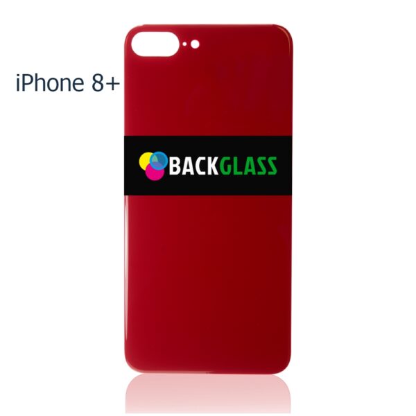 iPhone 8 Plus Back Glass – (Big Camera Hole) (RED)