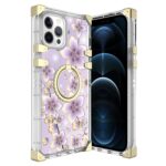 Spring Floral Fashion Shockproof Phone Case (Purple)