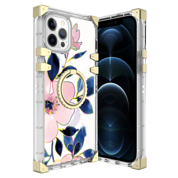 Spring Floral Fashion Shockproof  Phone Case (Blue)