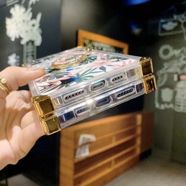 Spring Floral Fashion Shockproof  Phone Case (Blue)