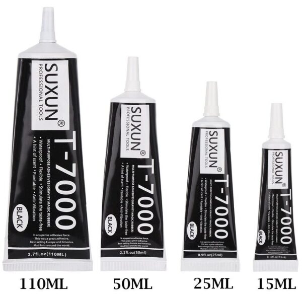 MULTI-PURPOSE HIGH STRENGTH BLACK GLUE T7000 (15ML / 25ML/ 50ML/ 110ML)