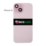 iPhone 15 Back Glass With Metal Plate (Pink)