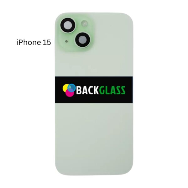 iPhone 15 Back Glass With Metal Plate (Green)