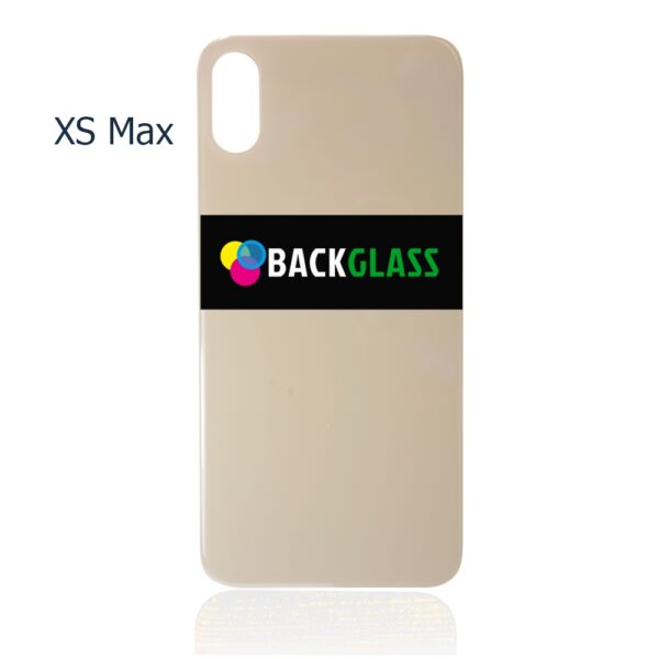 iPhone Xsmax Back Glass - (Big Camera Hole) (Gold)