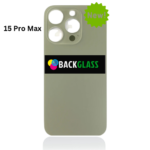 iPhone 15 Pro Max Back Glass With Metal Plate (Natural Titanium)