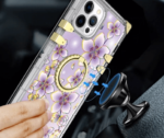 Spring Floral Fashion Shockproof  Phone Case (Blue)