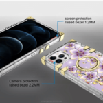 Spring Floral Fashion Shockproof  Phone Case (Blue)