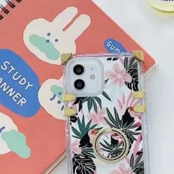 Spring Floral Fashion Shockproof  Phone Case (Blue)