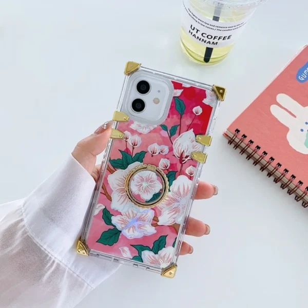 Spring Floral Fashion Shockproof  Phone Case (Blue)