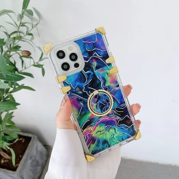 Spring Floral Fashion Shockproof  Phone Case (Blue)