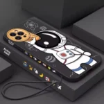 Astro iPhone Case with Laynard String (Black)