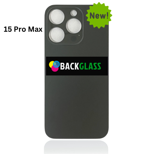 iPhone 15 Pro Max Back Glass With Metal Plate (Black Titanium)
