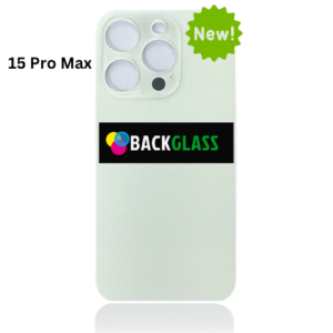 iPhone 15 Pro Max Back Glass With Metal Plate (White Titanium)