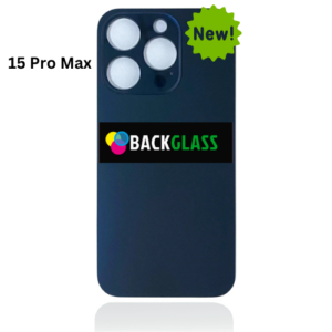 iPhone 15 Pro Max Back Glass With Metal Plate (Blue Titanium)